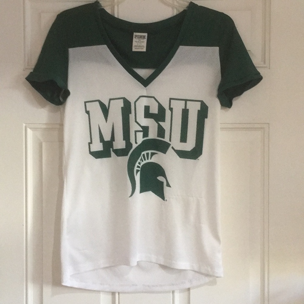 Michigan St Victoria Secret Pink Tee Small Petite